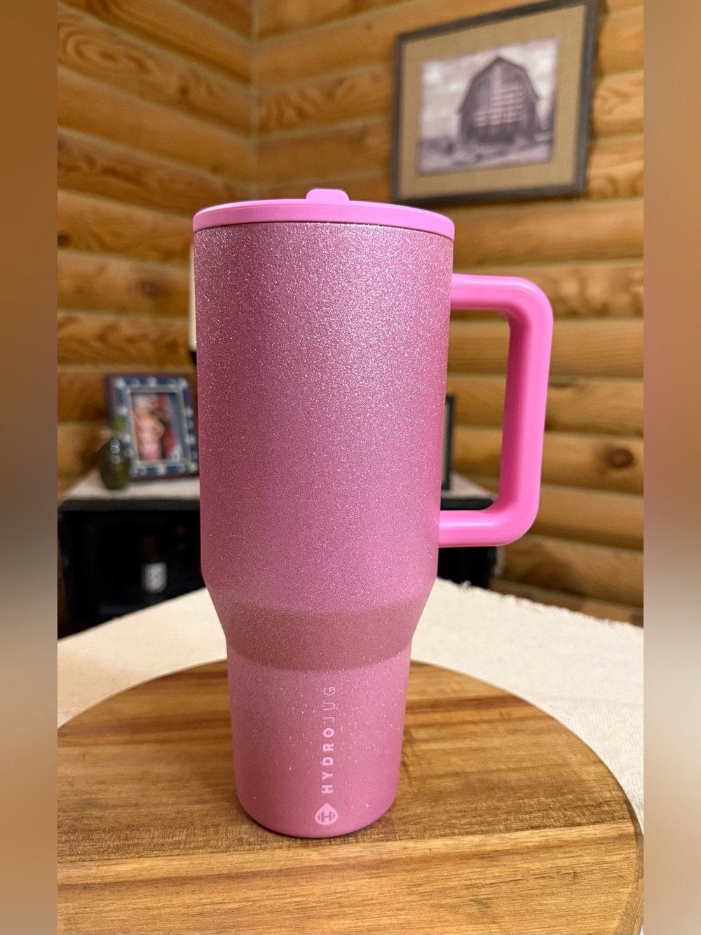 PRETTY IN PINK HydroJug 40oz Traveler Straw Tumbler